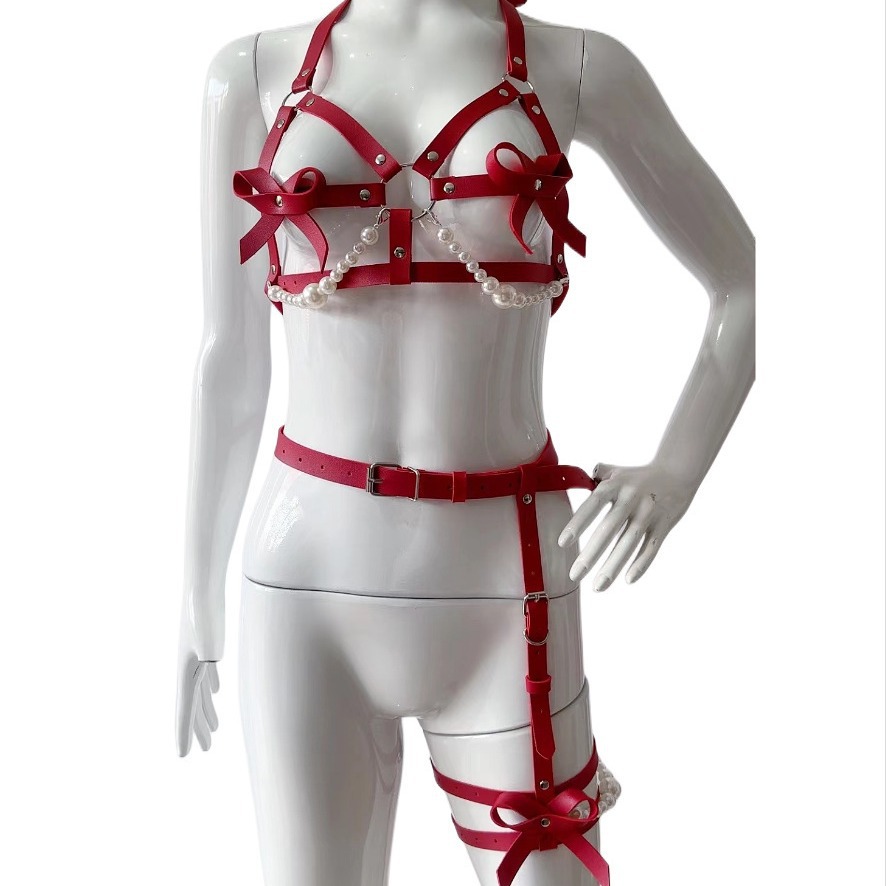 Garter Belt Set - Sexy Leder Harness Frauen Set Körper