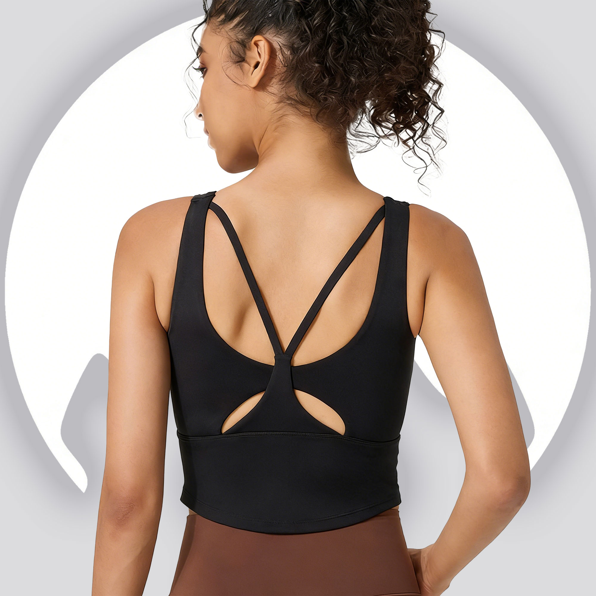 Sports Bra High Impact - Damen-Sport-BH mit festem Cup – überkreuzter